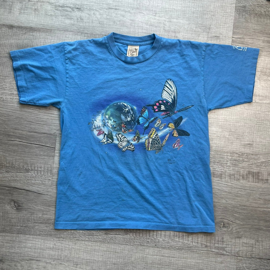 90s Vintage Butterfly Space Graphic Tee - Elektra Vintage