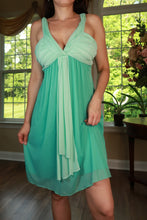 Load image into Gallery viewer, Vintage Y2K Mint Green Chiffon Cocktail Dress
