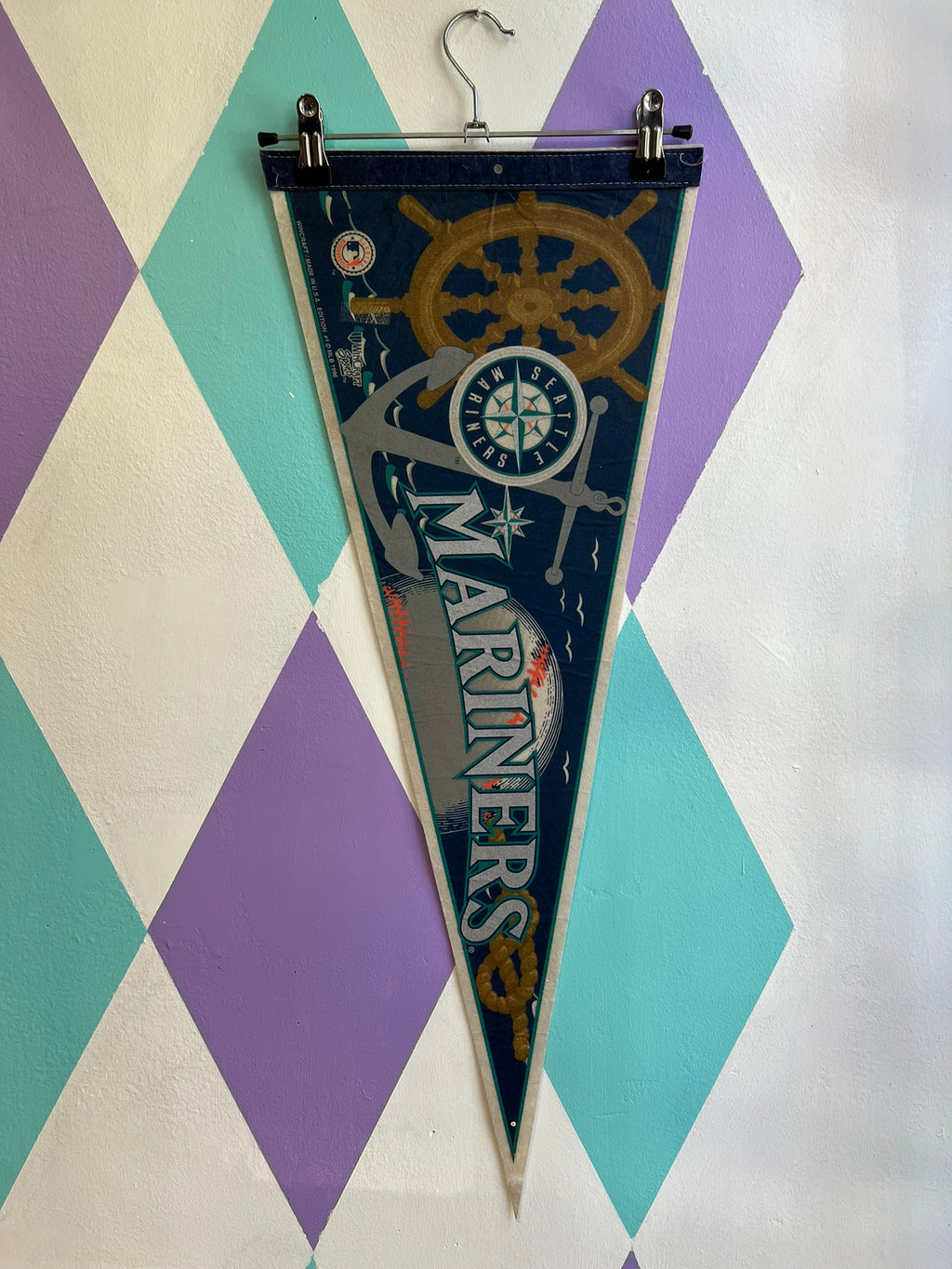 Vintage 1990s Seattle Mariners Pennant