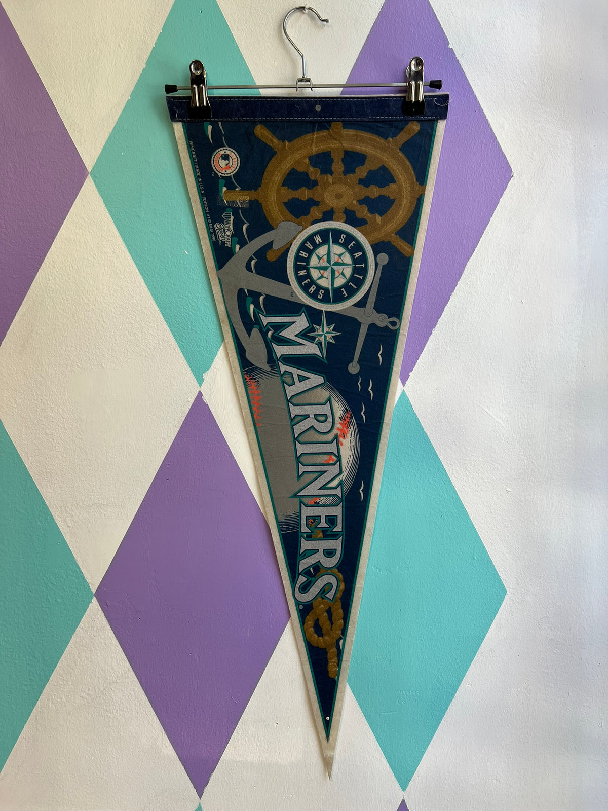 Vintage 1990s Seattle Mariners Pennant
