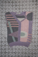 Load image into Gallery viewer, Vintage 1980s Pastel Geometric Knit Sweater Vest
