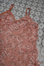 Load image into Gallery viewer, Vintage 2000s Pink Lace Top with Bow Details
