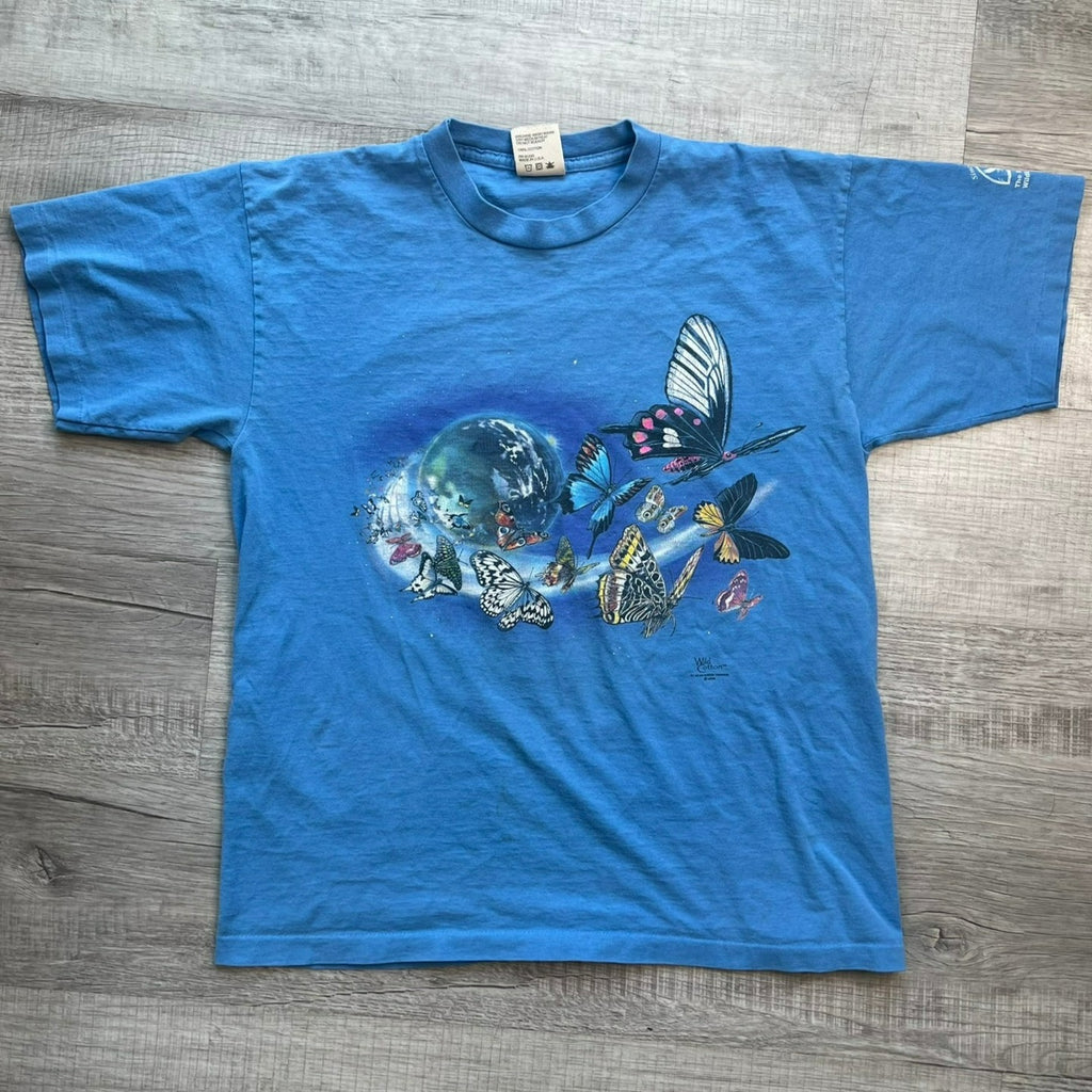90s Vintage Butterfly Space Graphic Tee - Elektra Vintage