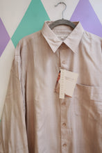 Load image into Gallery viewer, NWT Vintage 90s Perry Ellis Beige Button Up Dress Shirt XL
