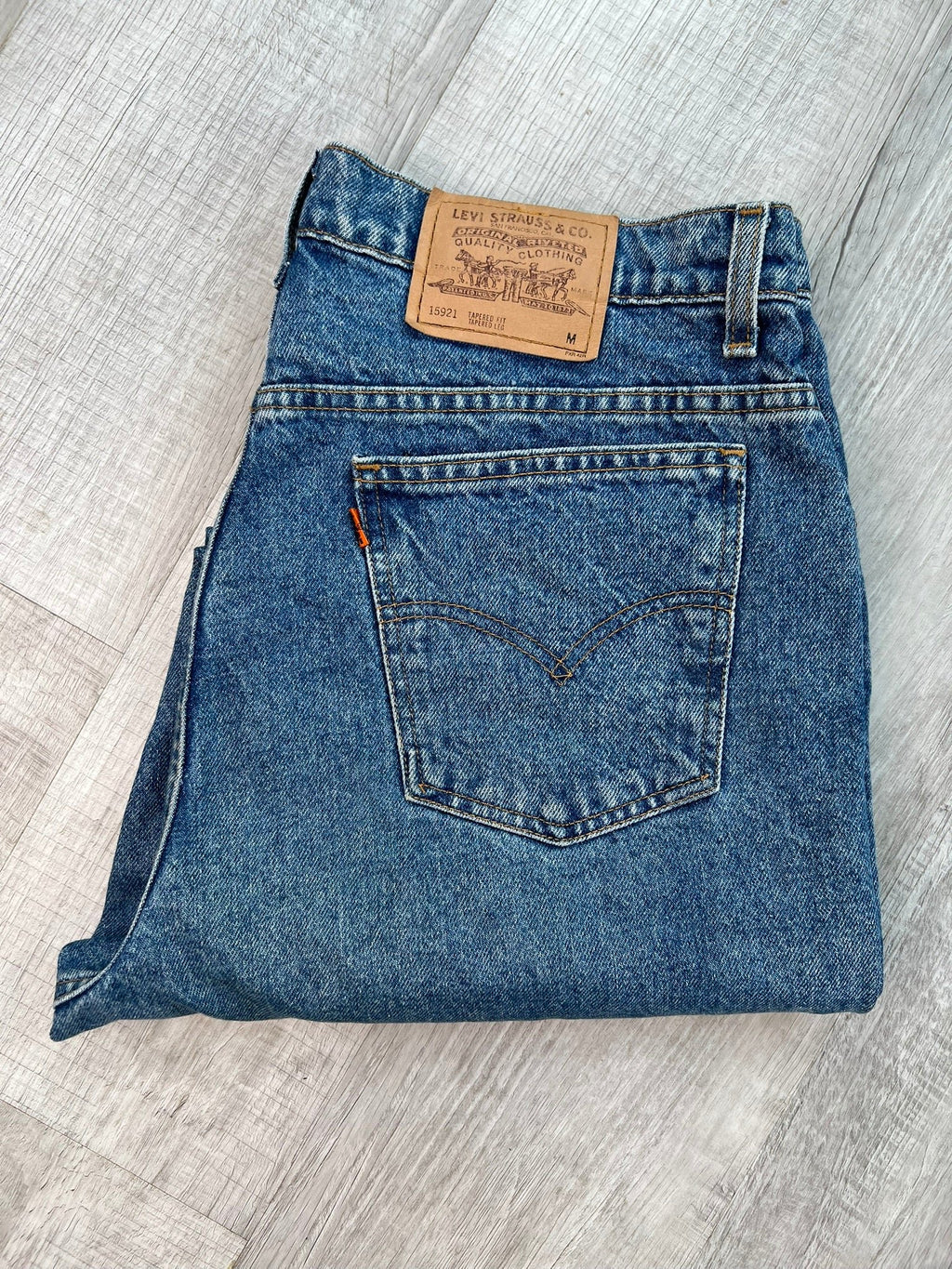 Levi’s 921 Vintage Orange Tab Tapered Fit Tapered Leg Blue Jeans - Elektra Vintage