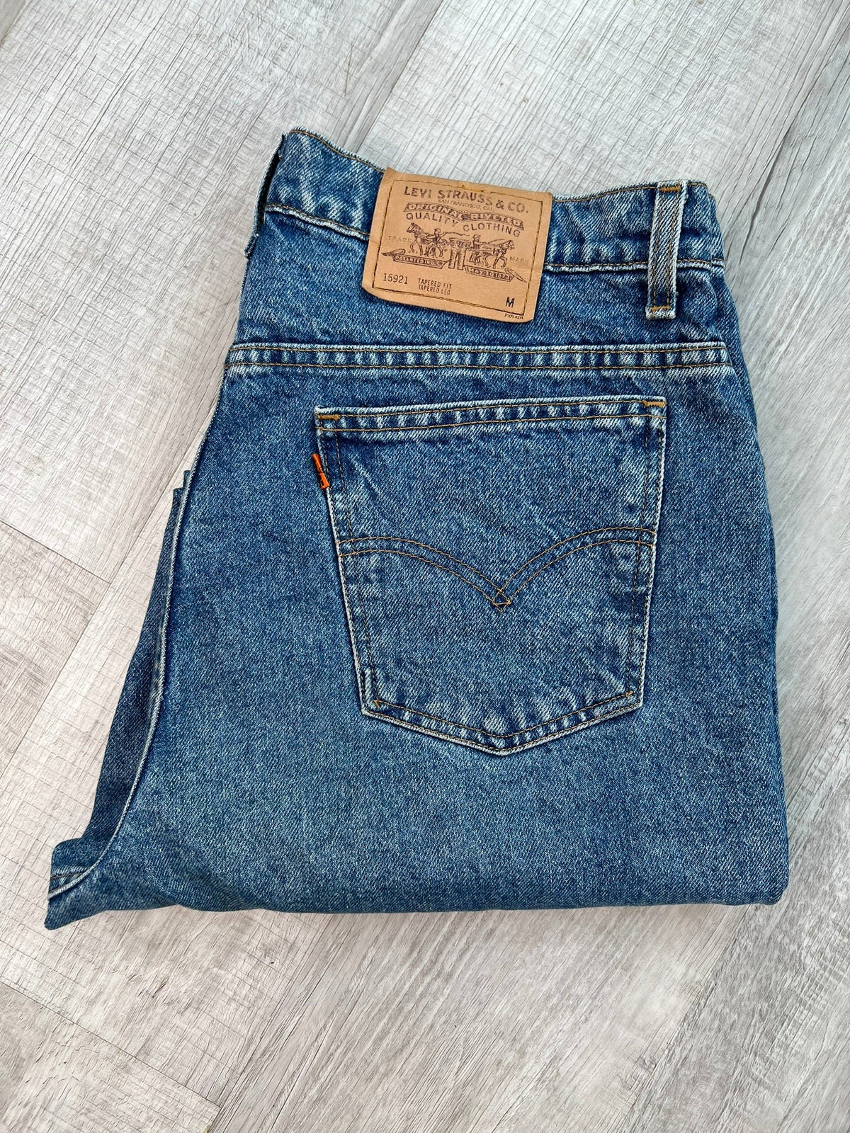 Levi’s 921 Vintage Orange Tab Tapered Fit Tapered Leg Blue Jeans - Elektra Vintage