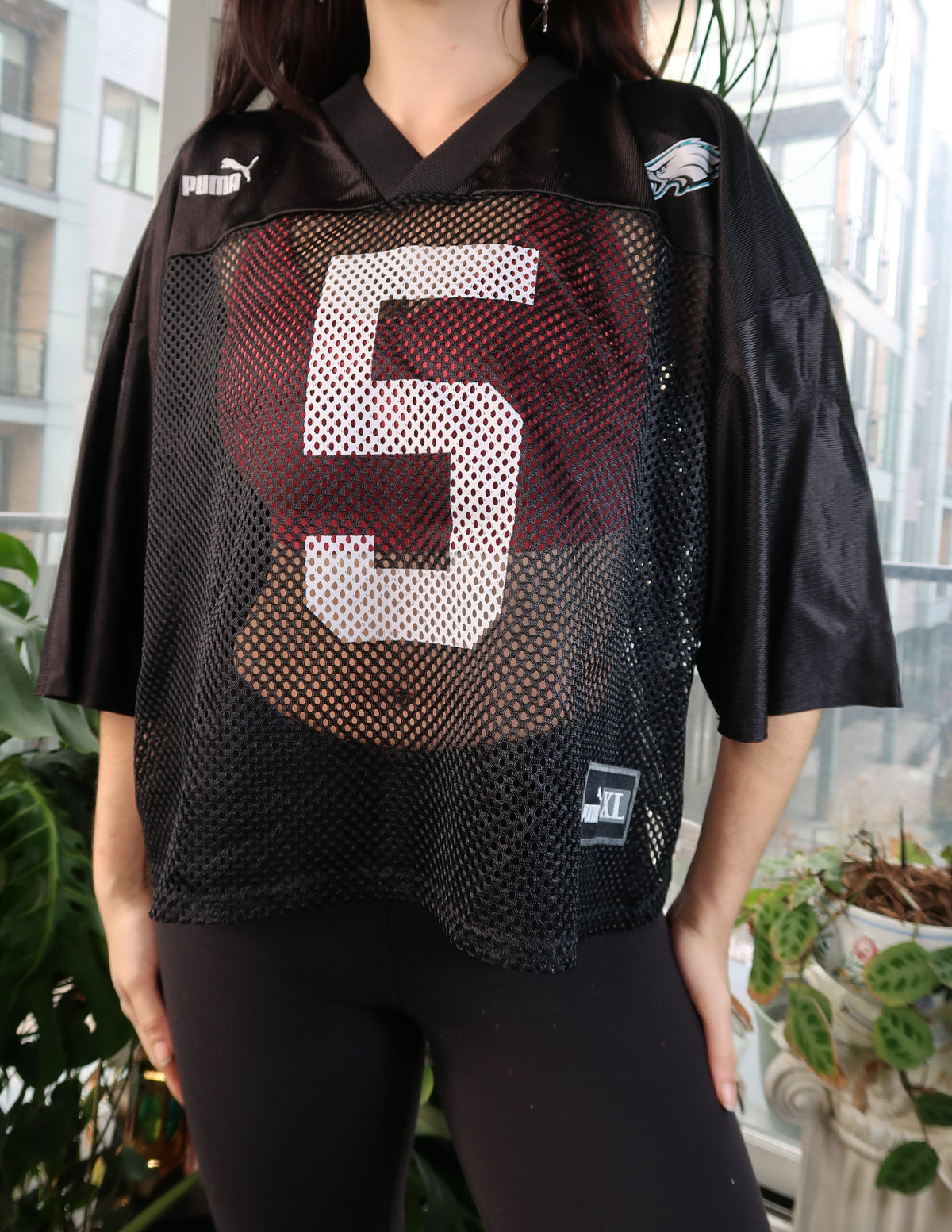 2000s Puma Cropped Eagles Mesh Jersey