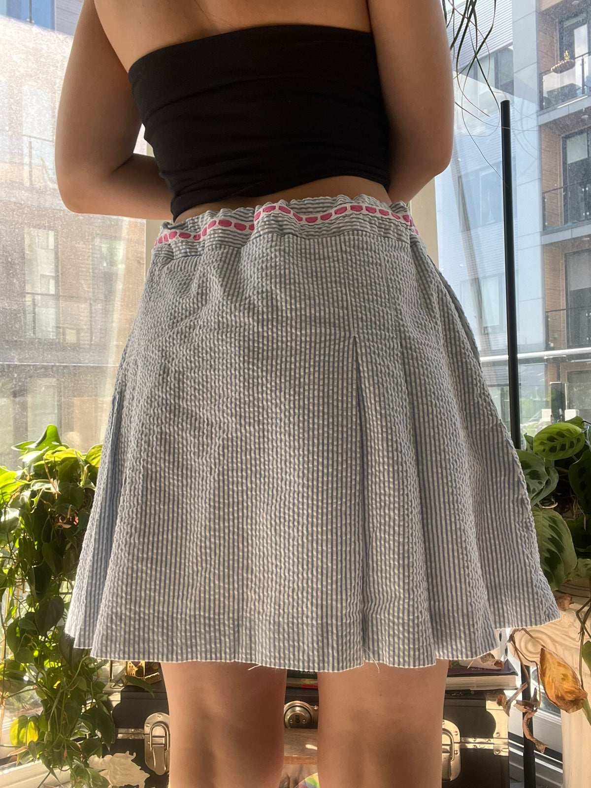 Pinstripe Pleated Skirt by Lilly Pulitzer - Elektra Vintage