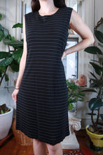 Load image into Gallery viewer, Vintage 2000s Gap Black Striped Slinky Midi Dress
