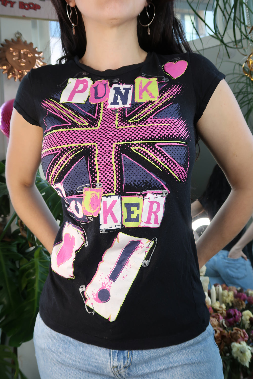 Vintage 2000s Punk Rock Graphic Baby Doll Tee