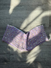 Load image into Gallery viewer, Vintage Purple Sequin Micro Shorts sz LG
