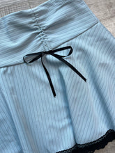 Load image into Gallery viewer, 2000s Vintage Blue Pinstripe Mini Skirt
