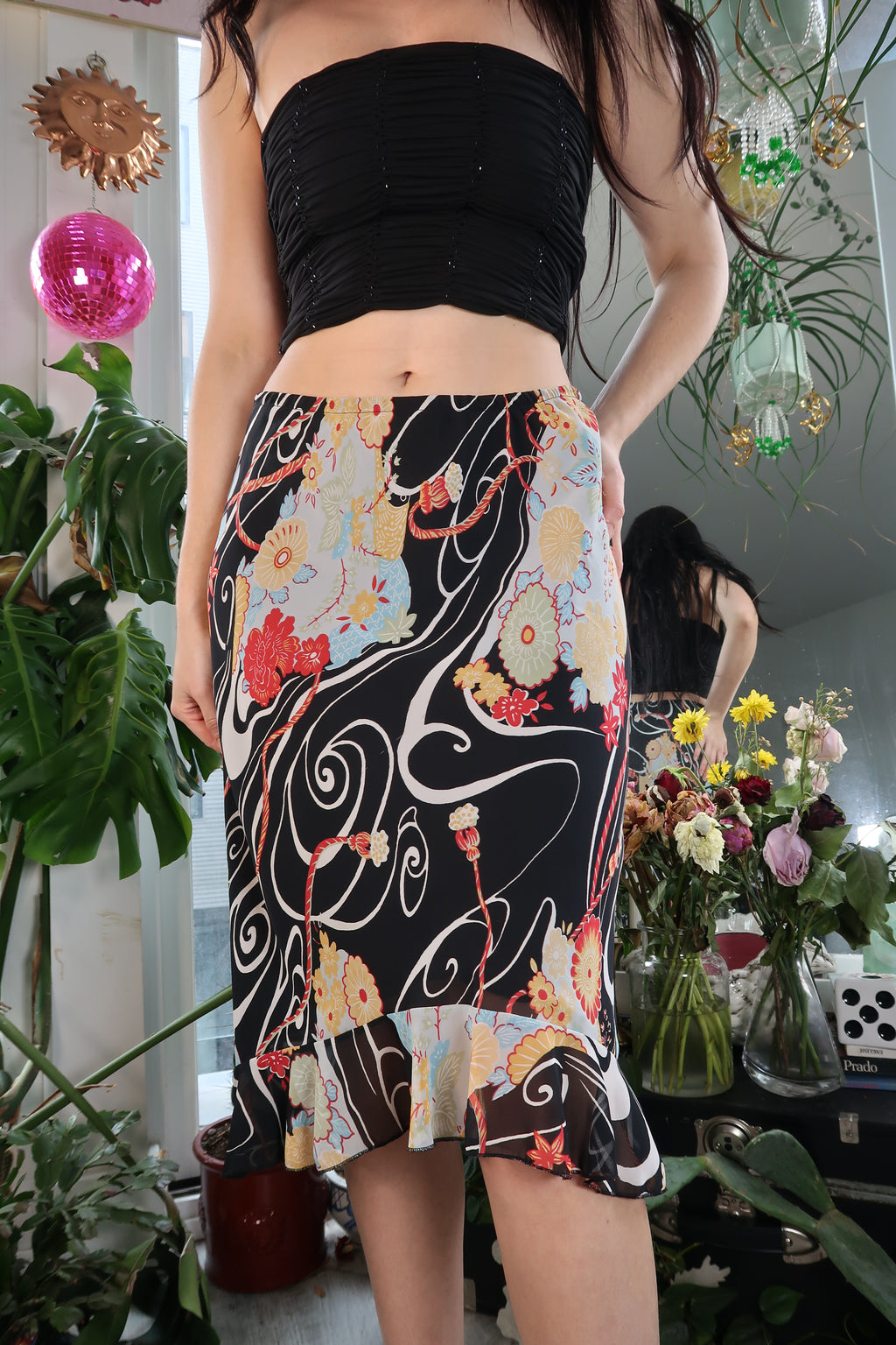 Vintage 2000s Abstract Pattern Skirt - Elektra Vintage