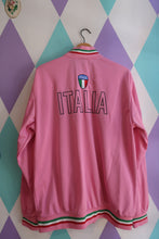 Load image into Gallery viewer, Vintage 2000s Italia Track Jacket – Pink Zip-Up with Flag Trim
