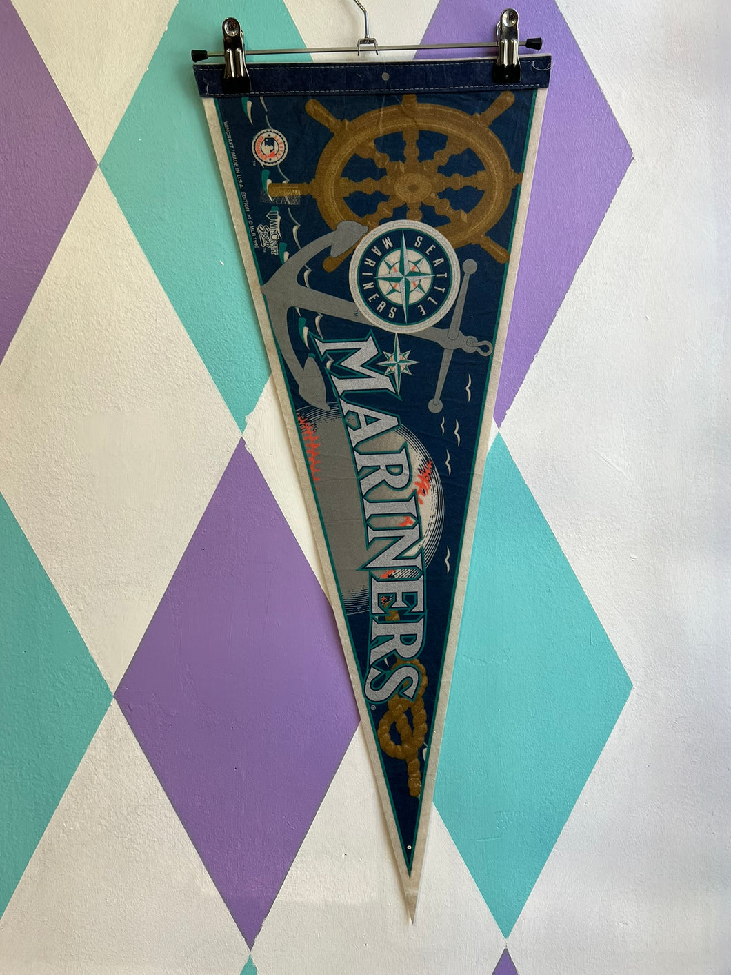 Vintage 1990s Seattle Mariners Pennant