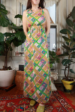 Load image into Gallery viewer, Vintage 1970s Reversible Patchwork Print Maxi Dress
