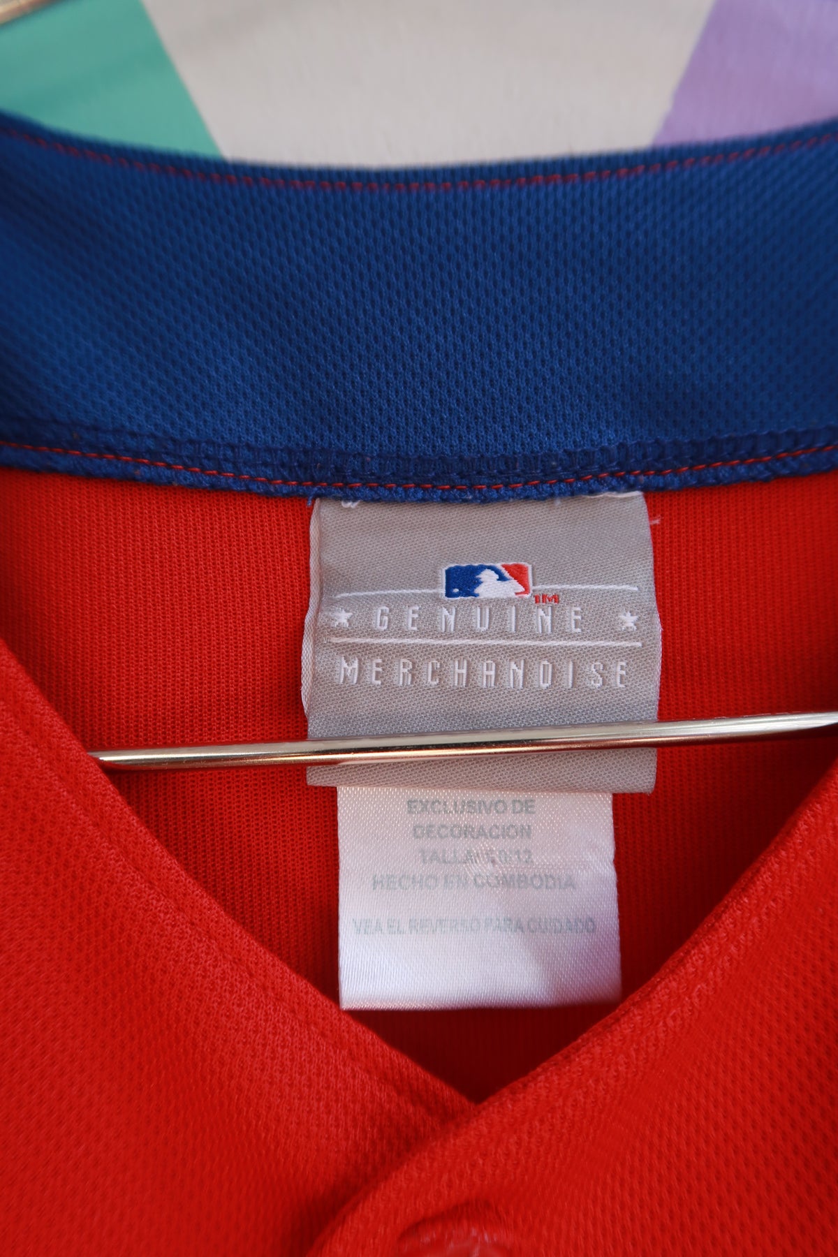 Women's vintage 2000s Philadelphia Phillies Chase Utley #26 MLB baseball jersey by Elektra Vintage, red and blue with team logo details.