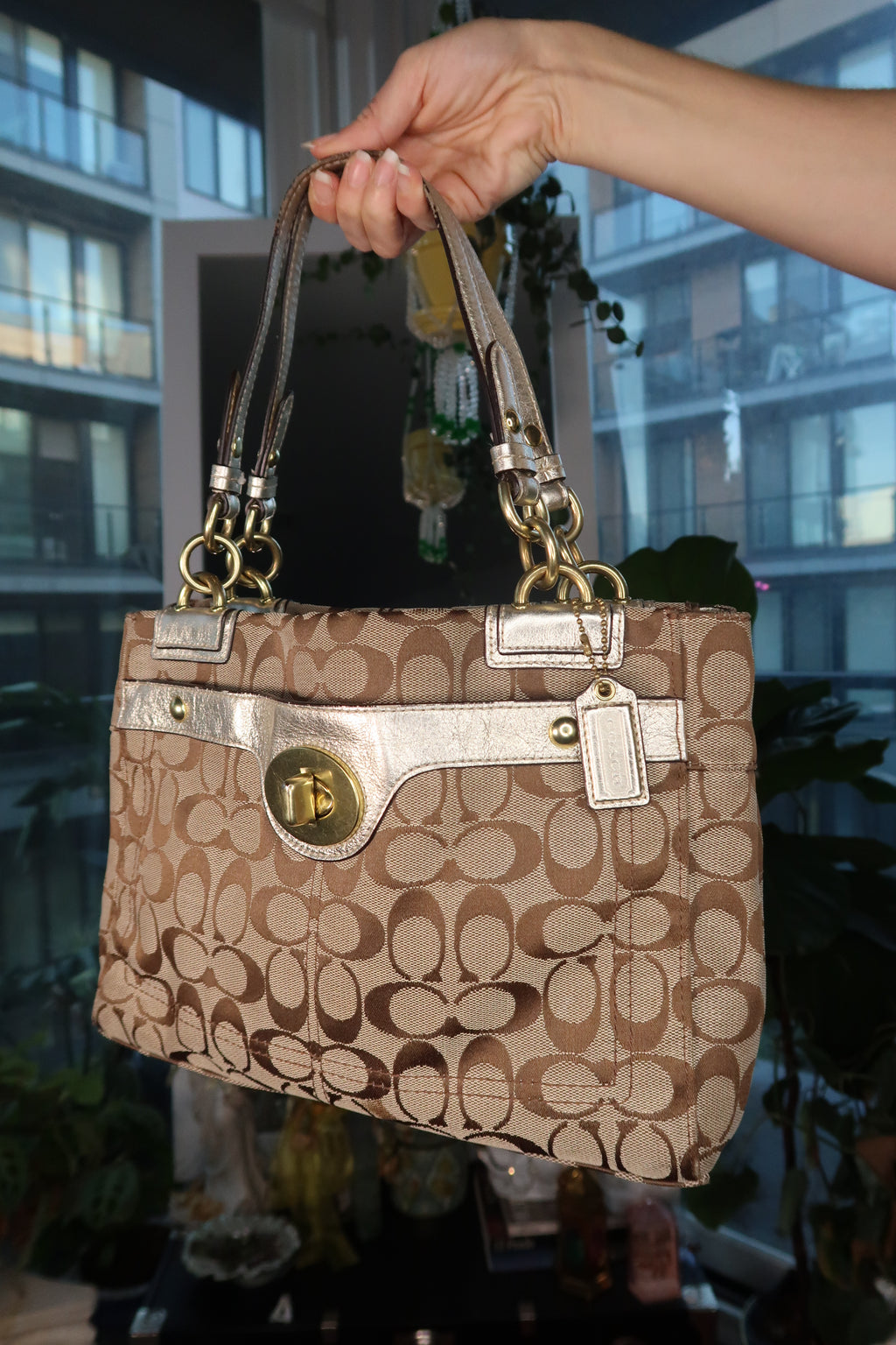 Vintage 2000s Coach Penelope Signature Jacquard Carry All