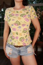 Load image into Gallery viewer, Vintage Y2K Pastel Floral Baby Doll Tee
