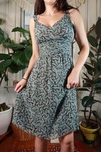 Load image into Gallery viewer, Vintage 2000s 100% Silk Botanical Print Empire Waist Dress
