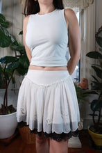 Load image into Gallery viewer, Vintage White Beaded Chiffon Mini Skirt
