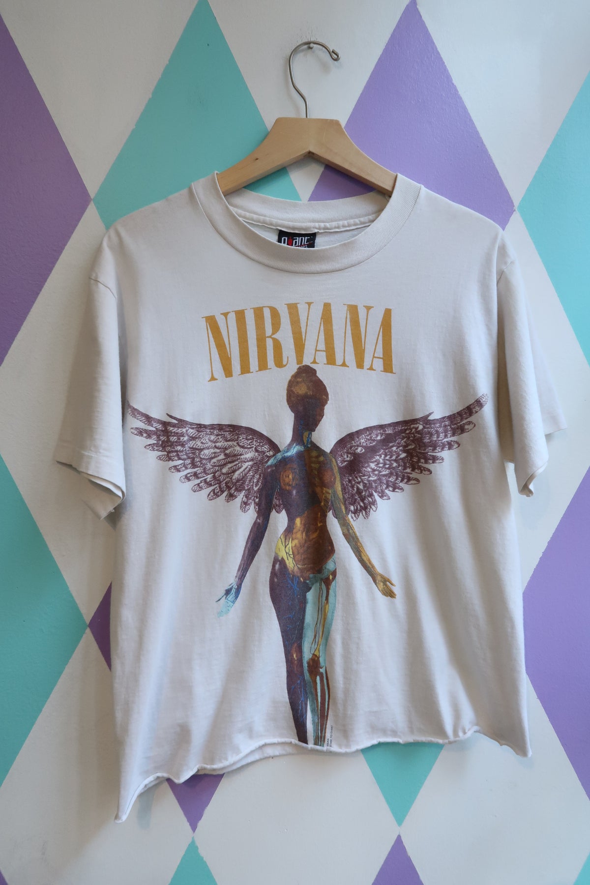 Vintage 1993 Nirvana “In Utero” Graphic Band T-Shirt – Anatomical Angel Design