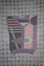 Load image into Gallery viewer, Vintage 1980s Pastel Geometric Knit Sweater Vest
