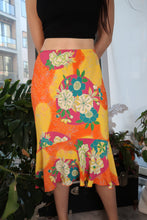 Load image into Gallery viewer, Vintage 2000s Bright Floral Midi Skirt
