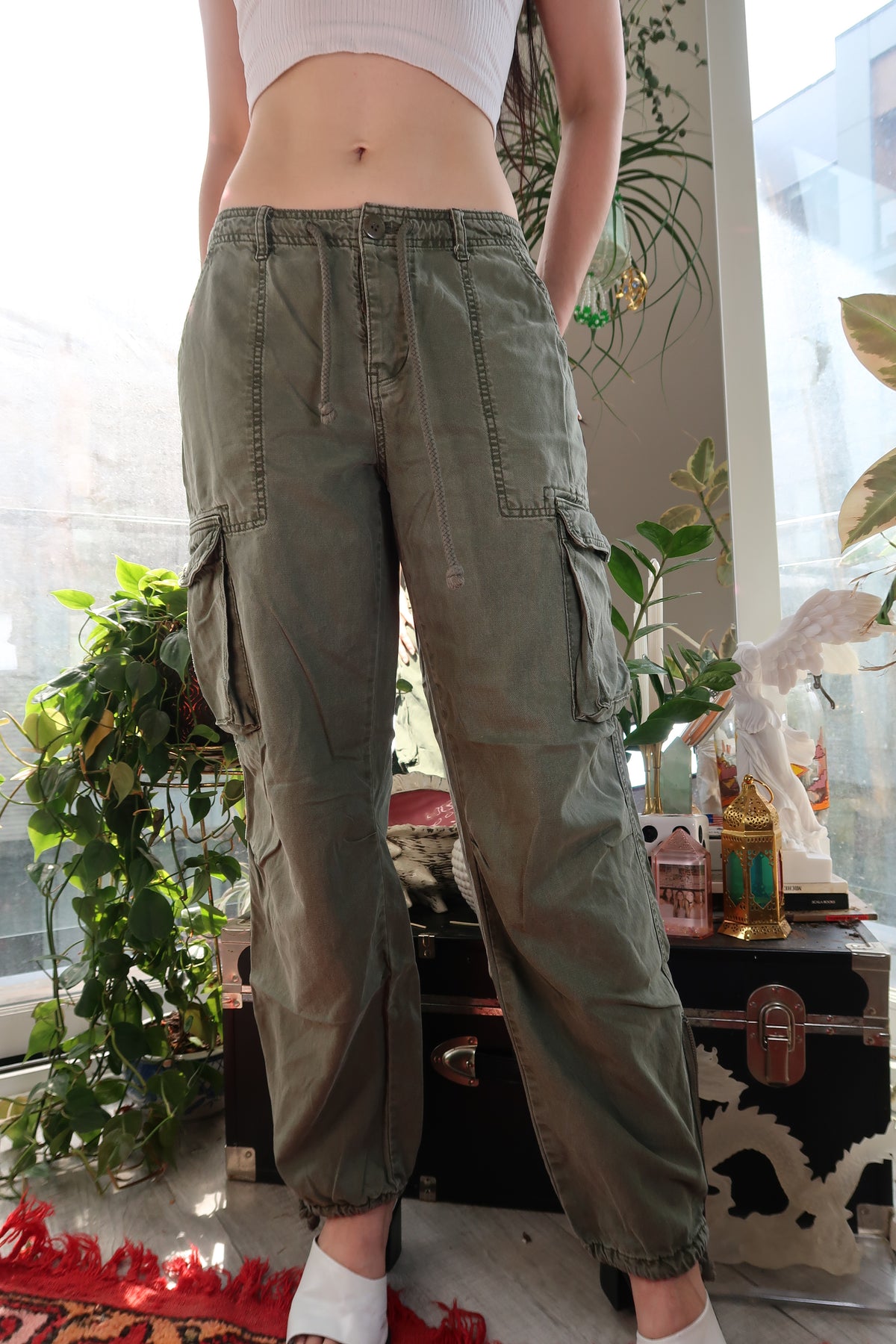Olive Green Cargo Pants