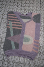 Load image into Gallery viewer, Vintage 1980s Pastel Geometric Knit Sweater Vest
