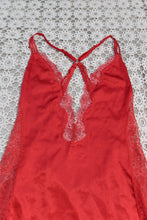 Load image into Gallery viewer, Victoria&#39;s Secret Red Satin Lacey Negligee Dress
