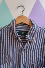 Load image into Gallery viewer, Vintage 90s Hunt Club Blue Striped Button-Up Shirt
