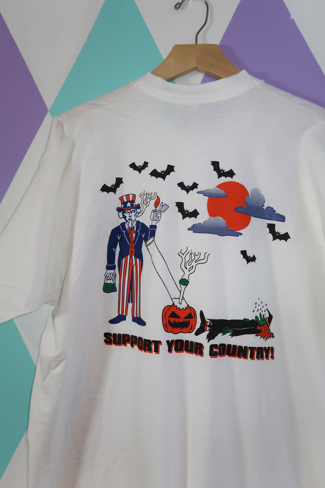 Vintage Halloween Weekend 1996 Support Your Country Graphic Tee