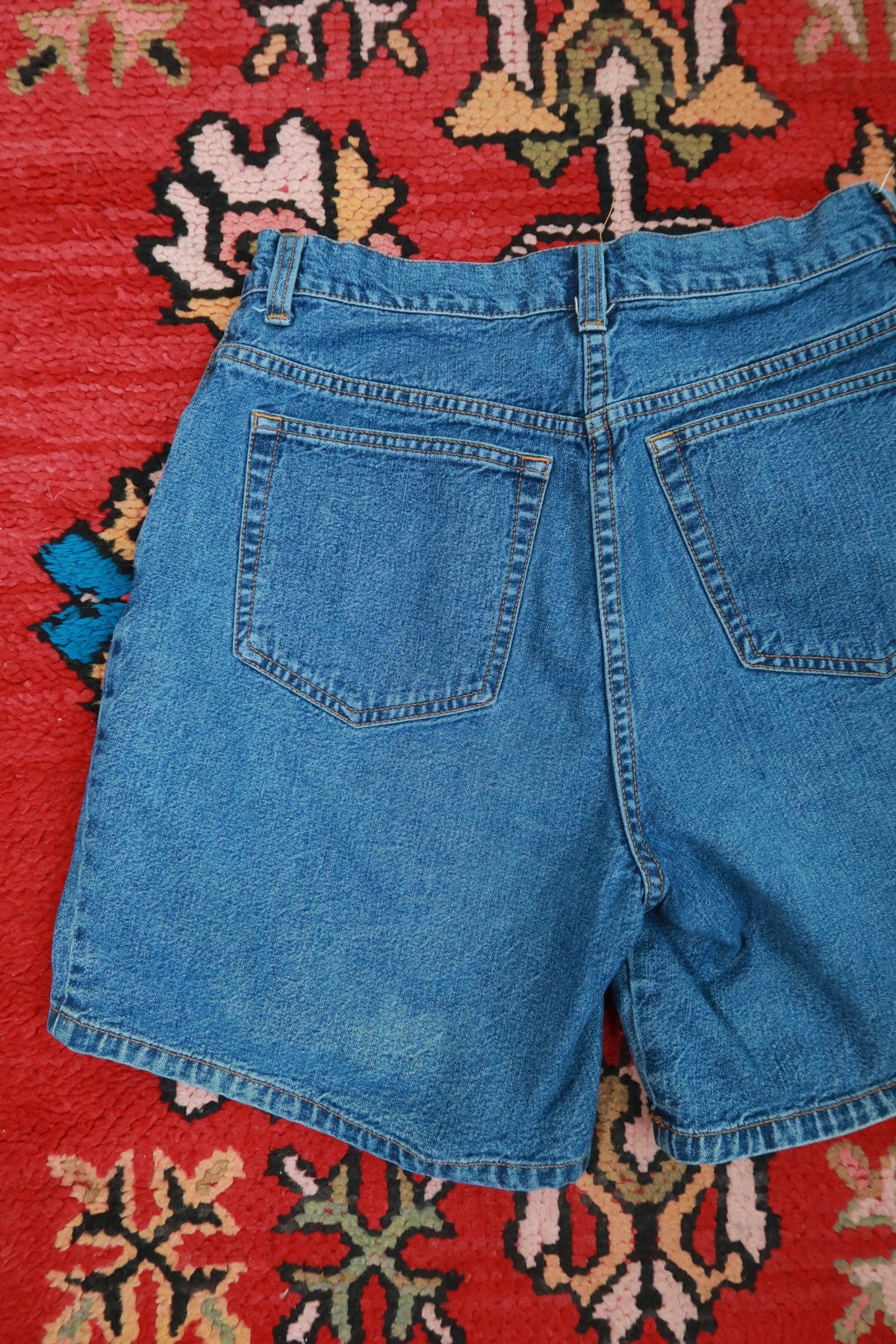 Vintage 90s Eddie Bauer Denim Shorts 100% Cotton High Rise Blue Jean Shorts