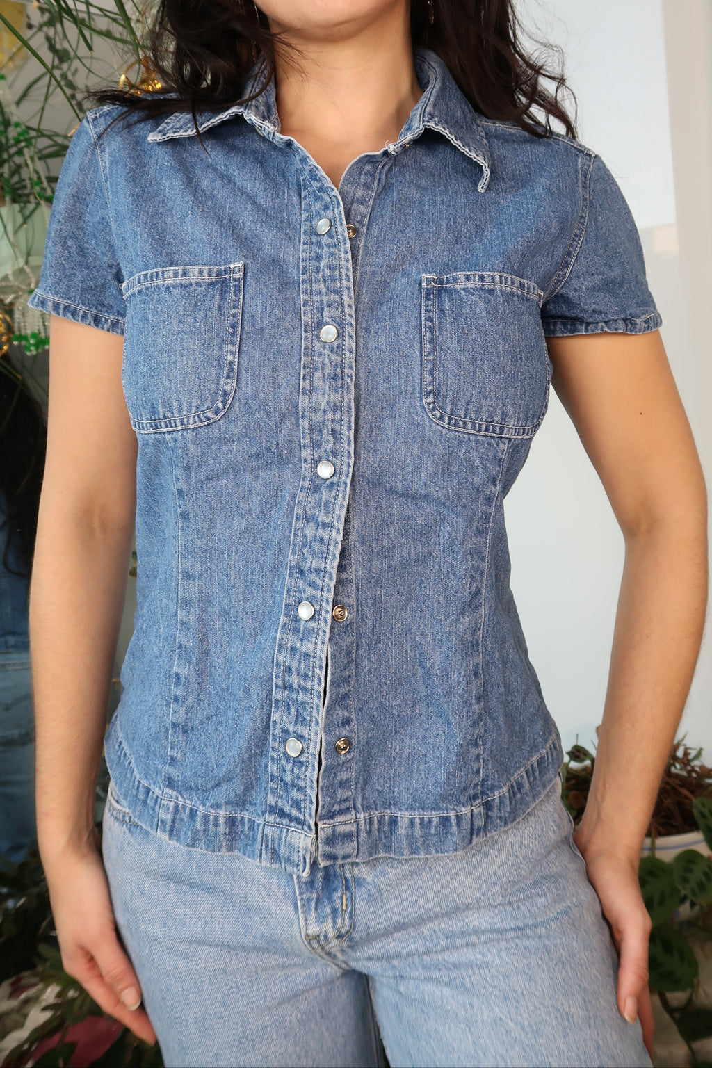 Vintage 90s Gap Denim Button Up