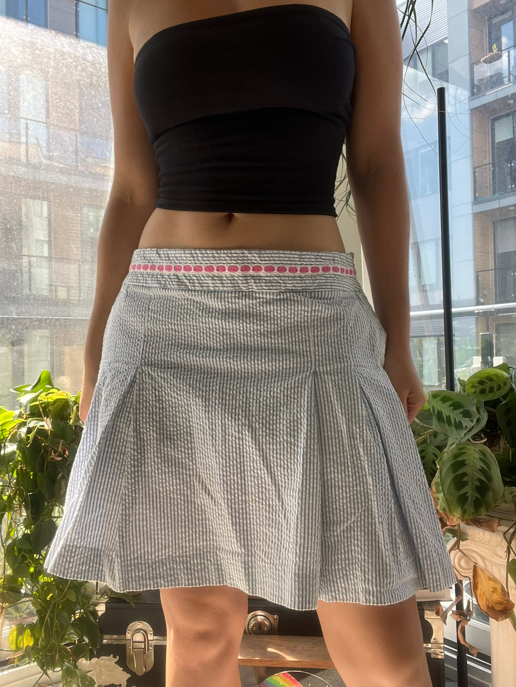 Pinstripe Pleated Skirt by Lilly Pulitzer - Elektra Vintage