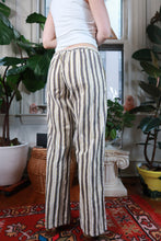 Load image into Gallery viewer, Vintage 2000s Black Mustard Yellow Striped Drawstring Low Rise Pants
