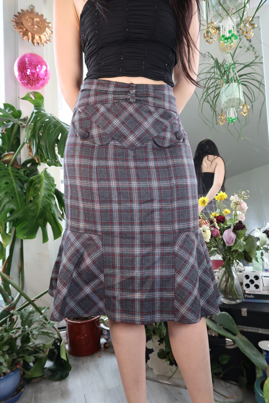 Vintage 2000s Nanette Lepore Plaid Skirt