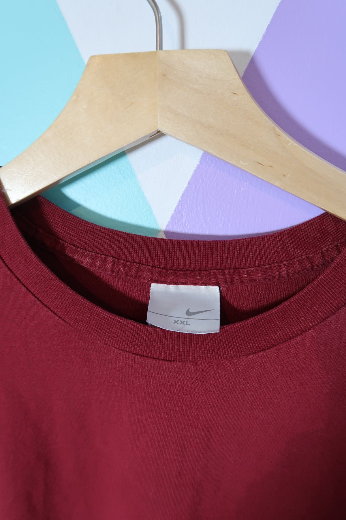 2000s Maroon Nike Swoosh T Shirt