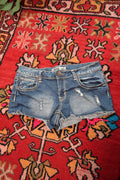 Y2K Zana Di Distressed Denim Shorts – Low Rise Cutoff Jean Shorts