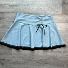 Load image into Gallery viewer, 2000s Vintage Blue Pinstripe Mini Skirt
