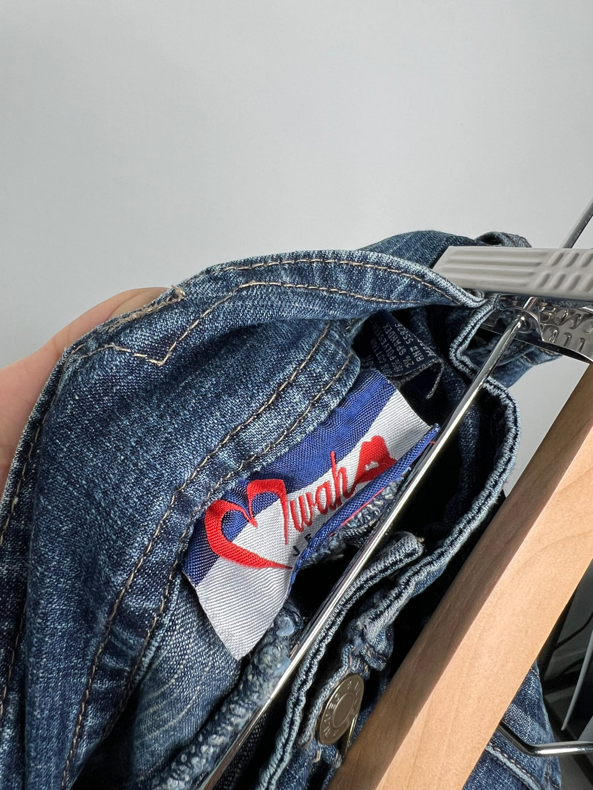 2000s Vintage Mwah Pleated Denim Mini Skirt - Elektra Vintage