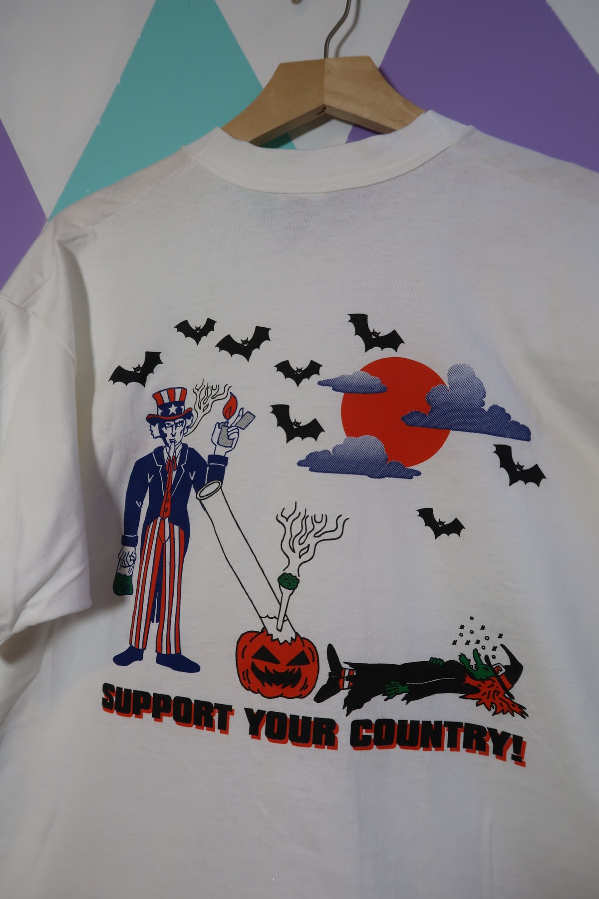 Vintage Halloween Weekend 1996 Support Your Country Graphic Tee