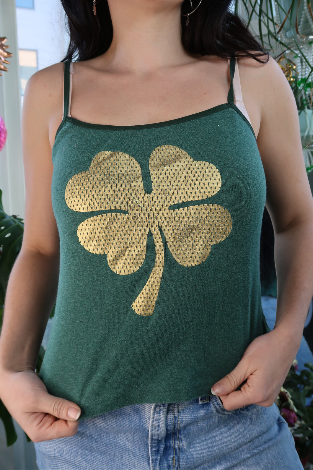 Vintage 2000s Four Leaf Clover Tank Top