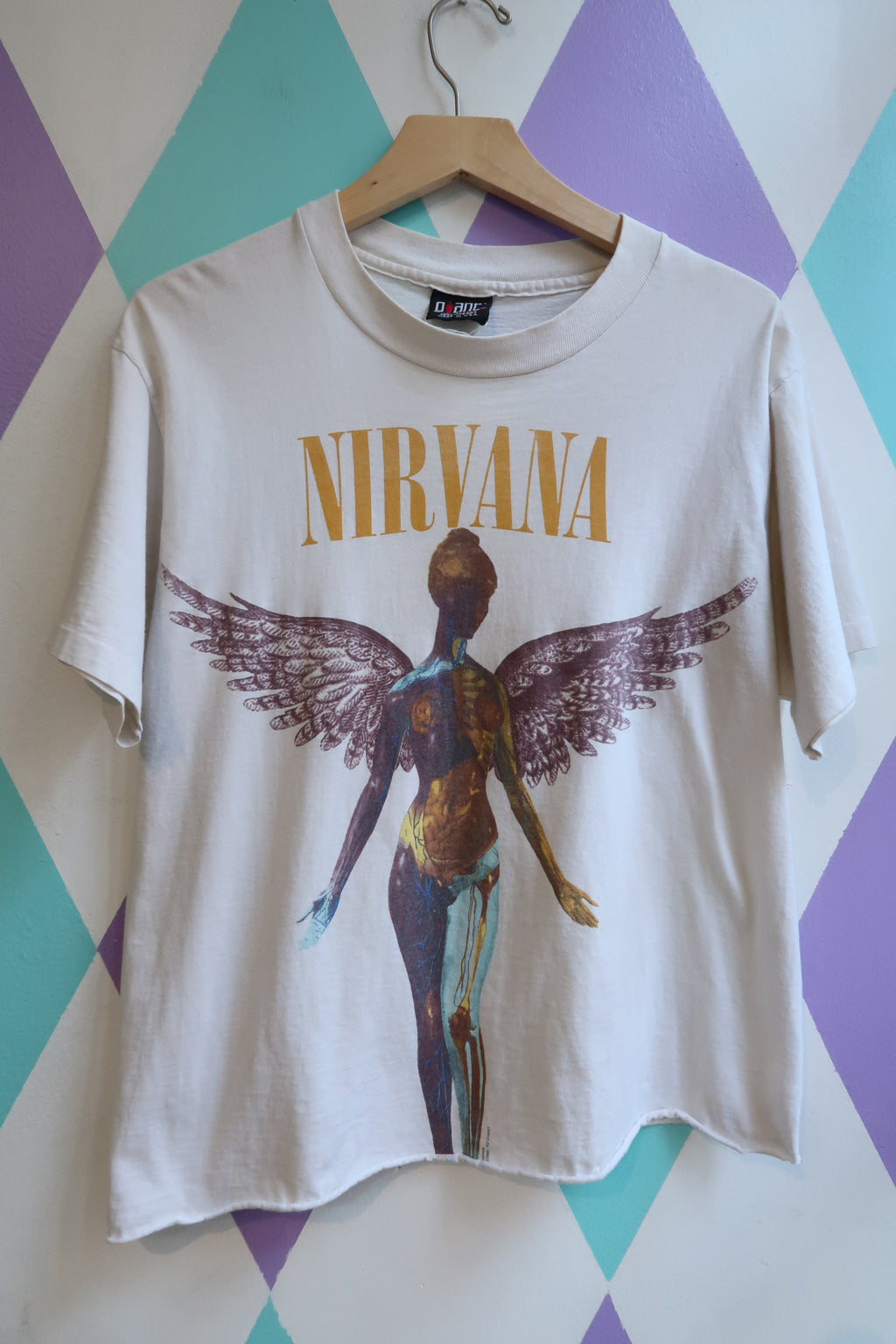 Vintage 1993 Nirvana “In Utero” Graphic Band T-Shirt – Anatomical Angel Design