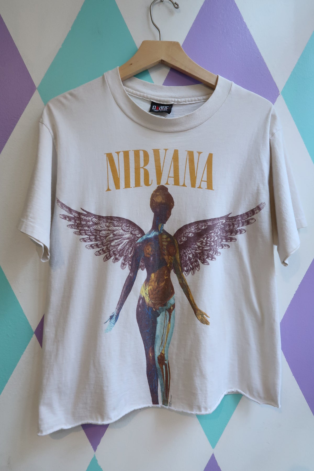 Vintage 1993 Nirvana “In Utero” Graphic Band T-Shirt – Anatomical Angel Design