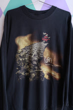 Load image into Gallery viewer, Vintage 1998 Korn “Follow the Leader” graphic long sleeve T-shirt for men, black band tee by Elektra Vintage.
