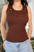 Load image into Gallery viewer, NWT Vintage 2000s Brown Sequin Top
