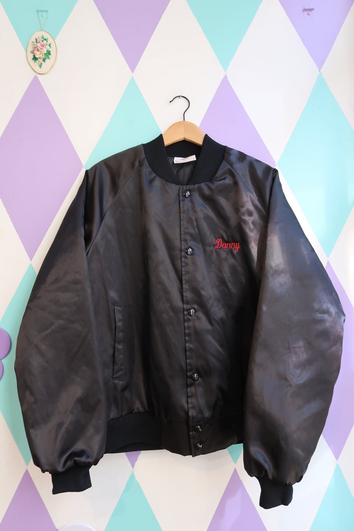Vintage Club 66 Bar & Grill Satin Bomber Jacket