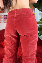 Load image into Gallery viewer, Vintage 2000s Red Corduroy Flare Pants
